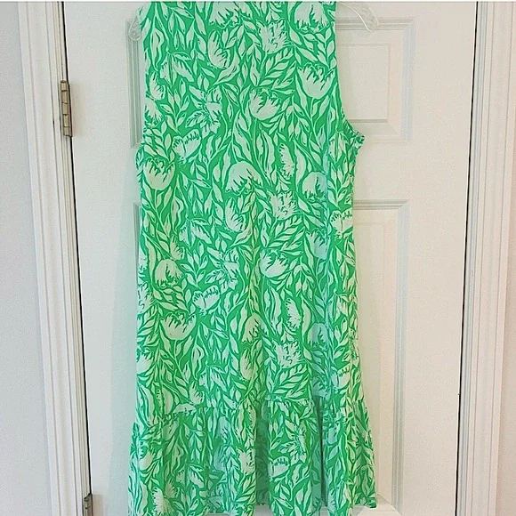 Lilly Pulitzer Riegan Fauna Green ~Tulip to Tango Dress Med. NWT - Picture 9 of 11